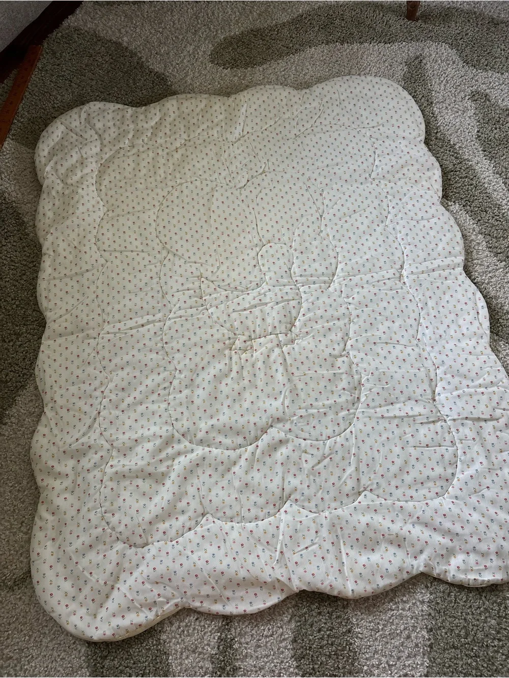 Yellow pastel vintage baby duck Baby Quilt